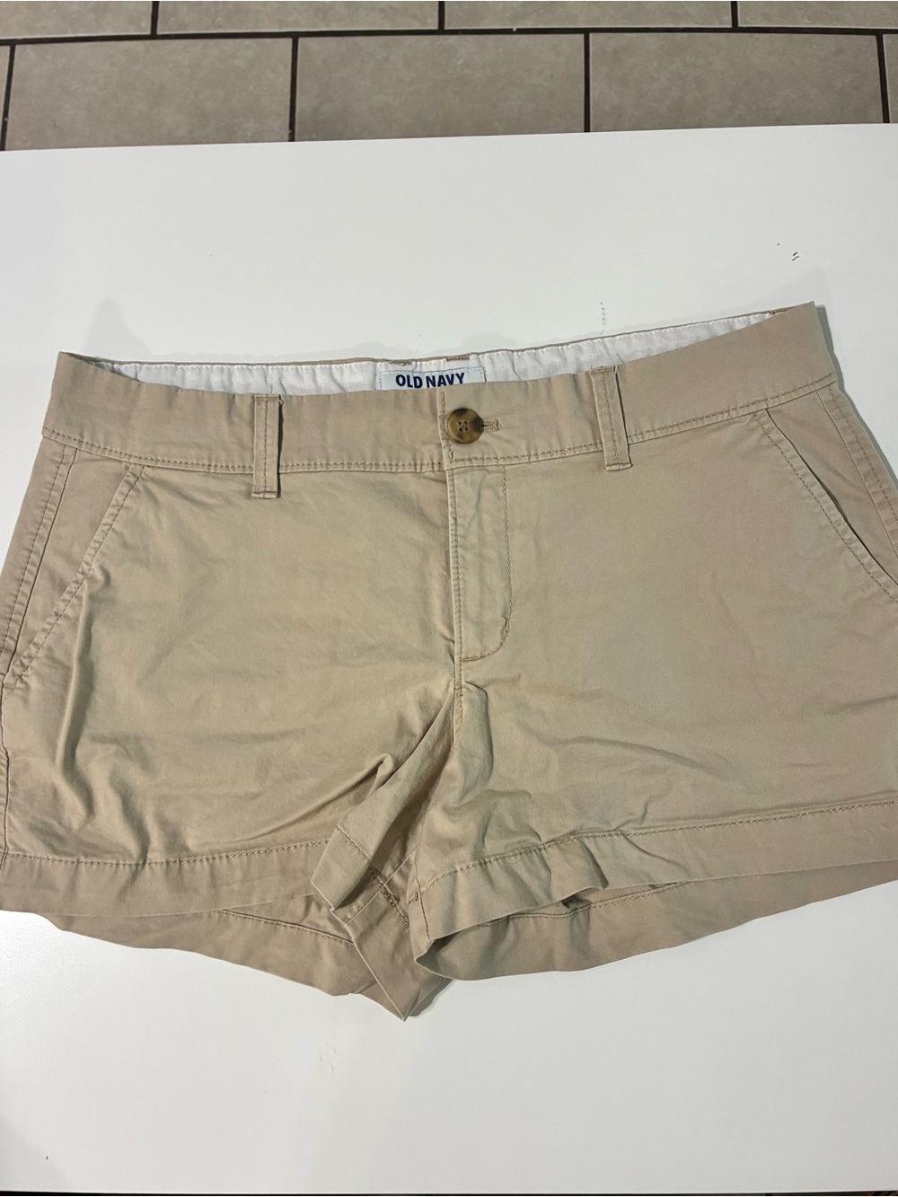 Old Navy Beige/Tan Chino Bermuda Shorts